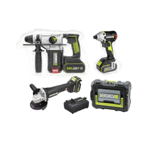 【威克斯 Worx】WU939-2.1｜20V 無刷鋰電衝擊起子機 + 砂輪機 / 電鑽三機組合